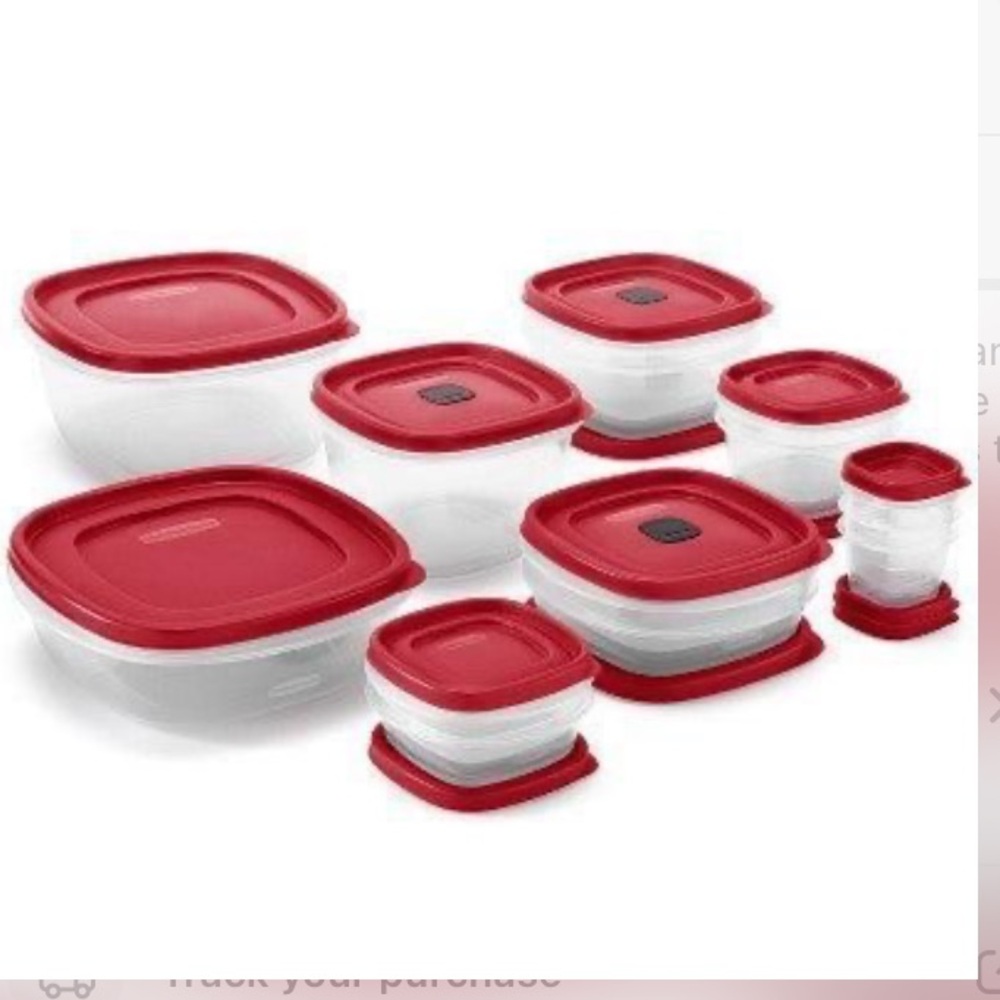 NIB Rubbermaid Red 28pc Food Storage Container Set. No offers